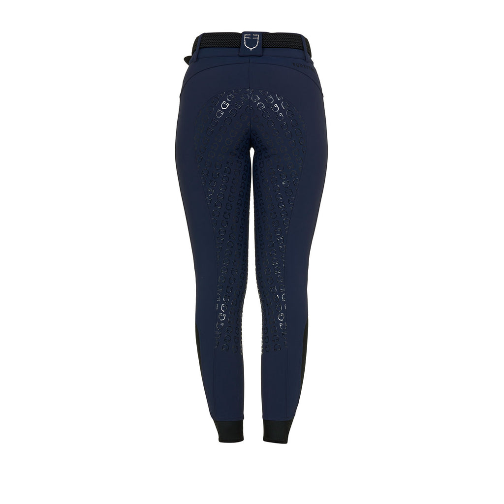 Equestro SS26 High Waist Full Grip Breeches - Navy