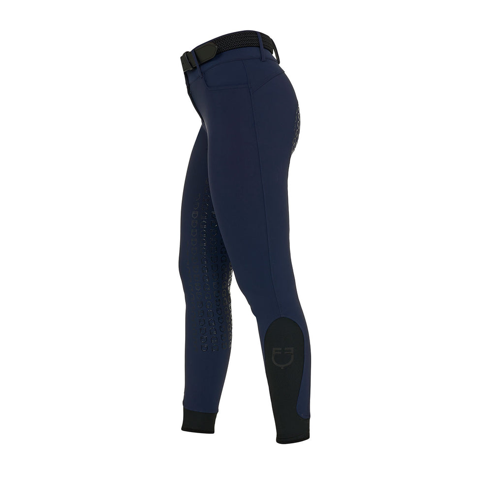 Equestro SS26 High Waist Full Grip Breeches - Navy