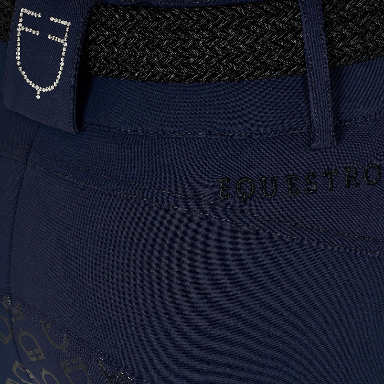 Equestro SS26 High Waist Full Grip Breeches - Navy