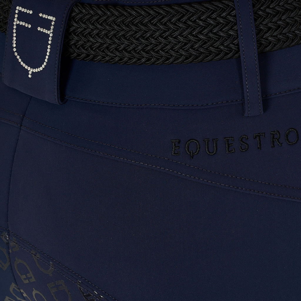 Women's high-waisted full-grip breeches with rhinestone logo