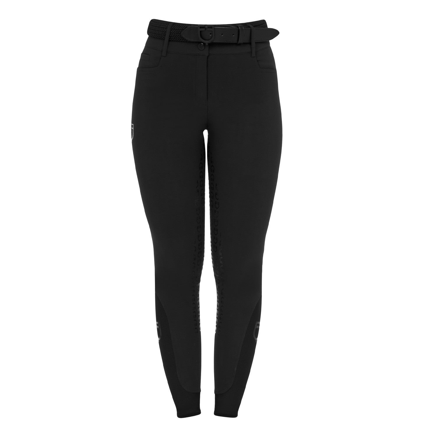 Women's high-waisted full-grip breeches with rhinestone logo