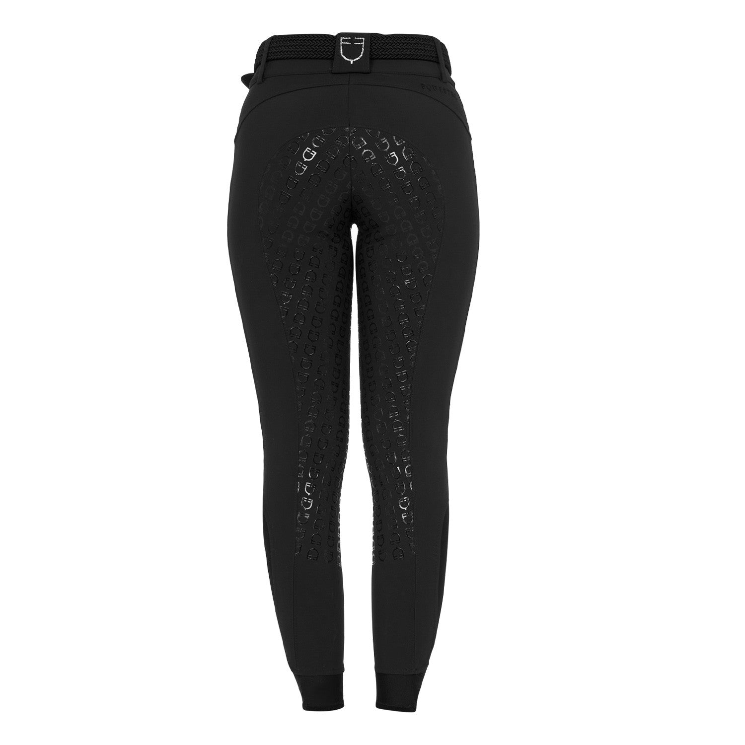 Women's high-waisted full-grip breeches with rhinestone logo
