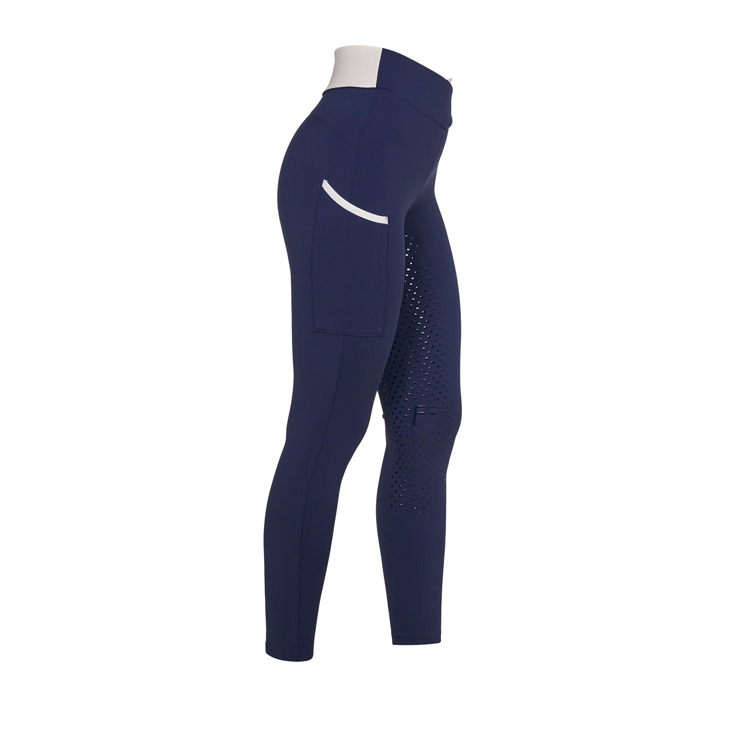 Equestro Women's two-tone full-grip leggings