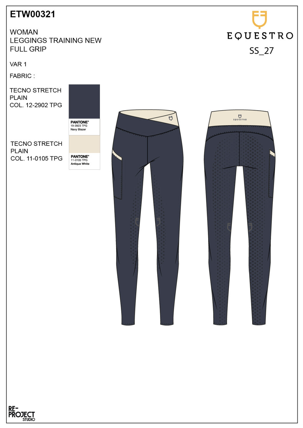 Women's two-tone full-grip leggings