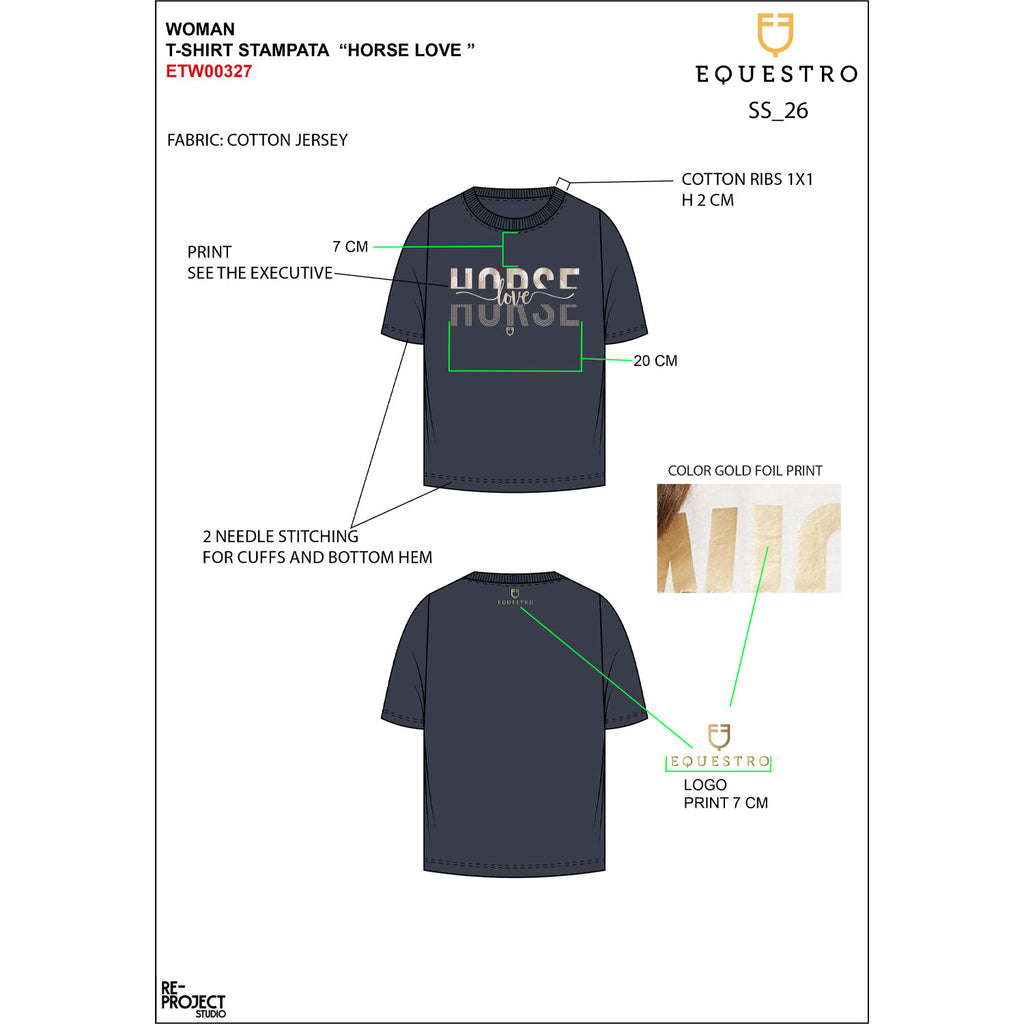 Women's Horse Love cotton T-shirt