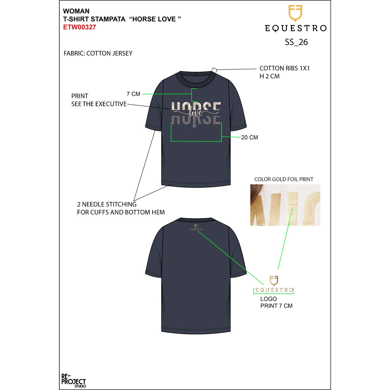 Women's Horse Love cotton T-shirt