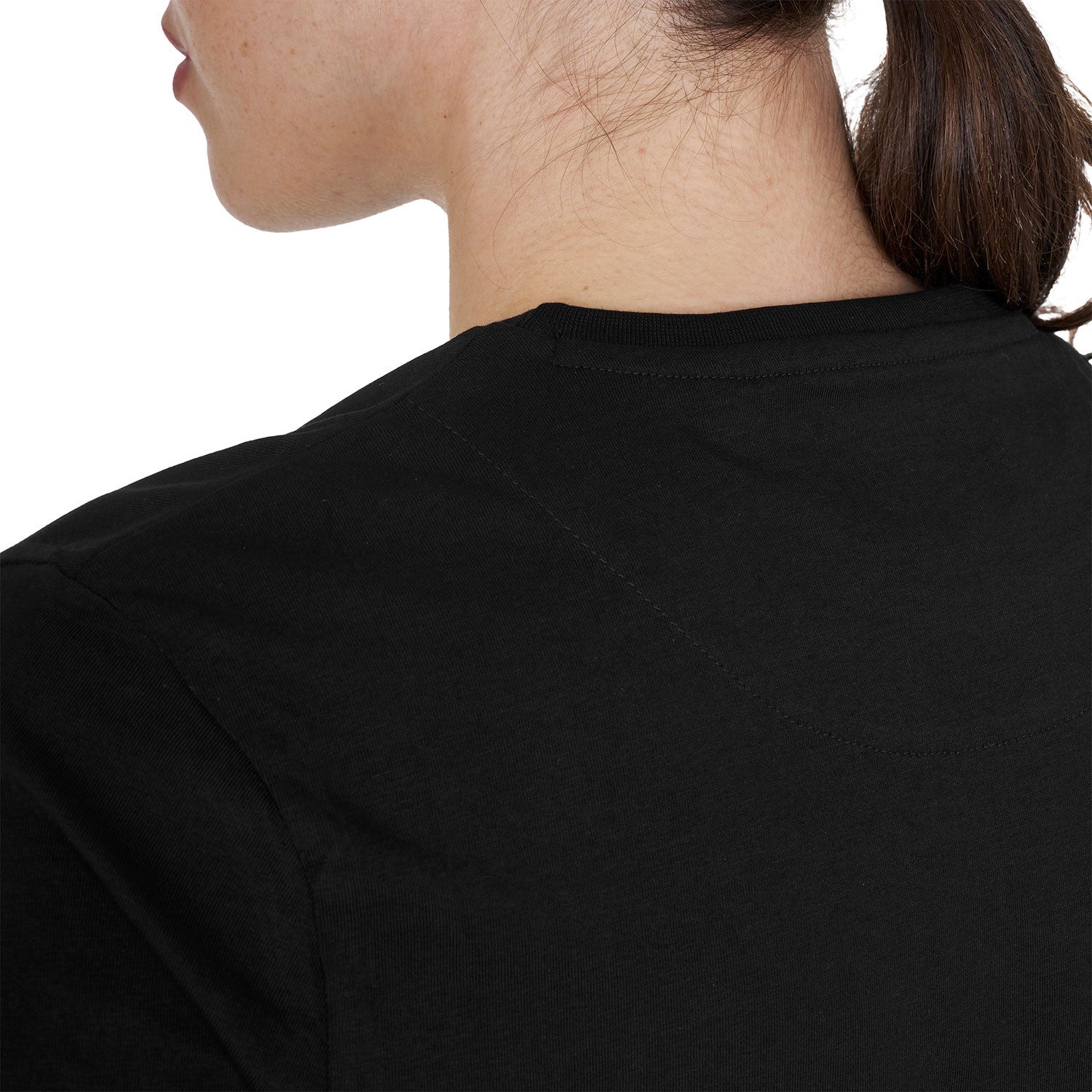 Women's basic T-shirt with tone-on-tone glossy logo