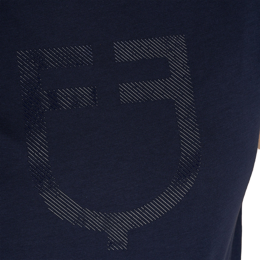 Women's basic T-shirt with tone-on-tone glossy logo