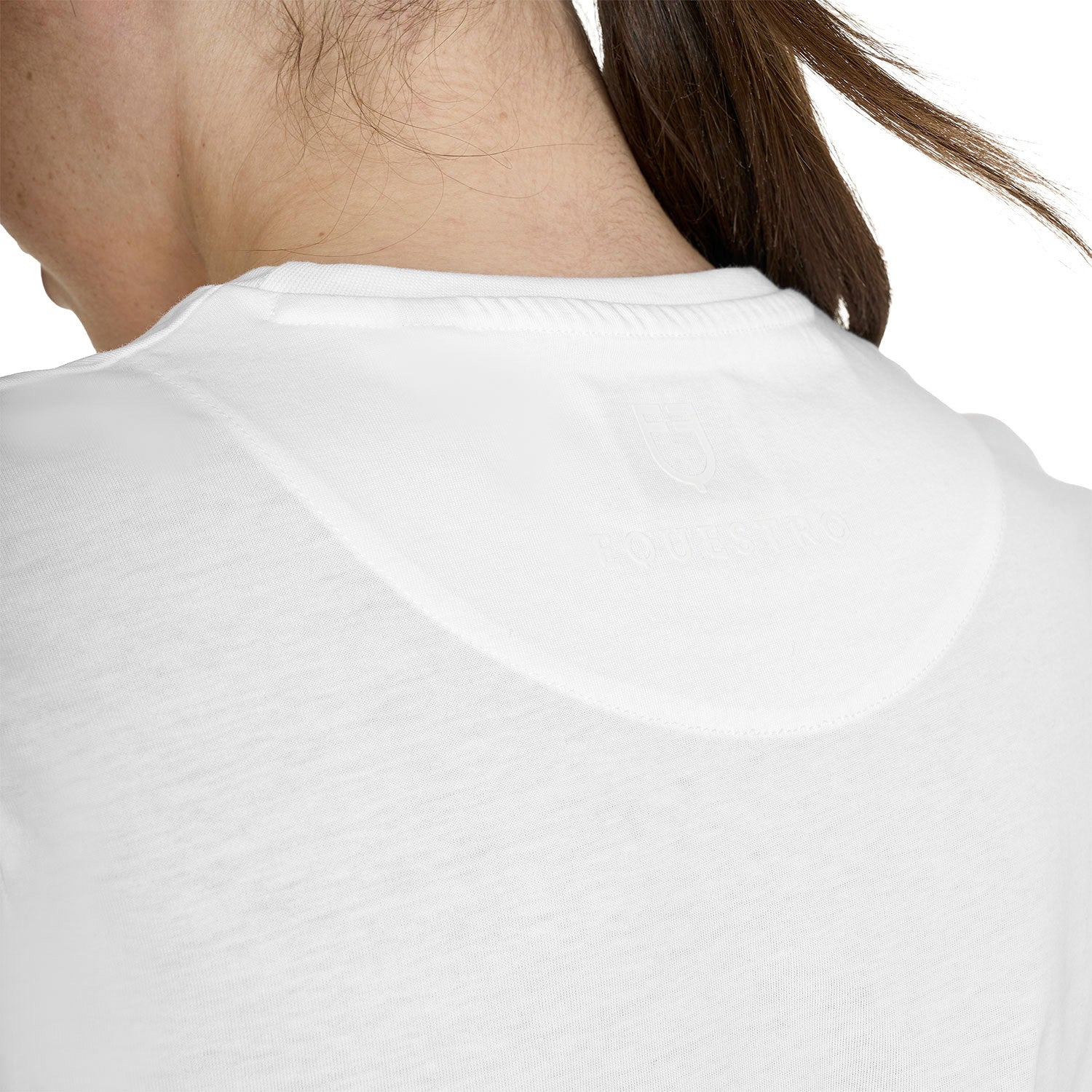 Women's basic T-shirt with tone-on-tone glossy logo