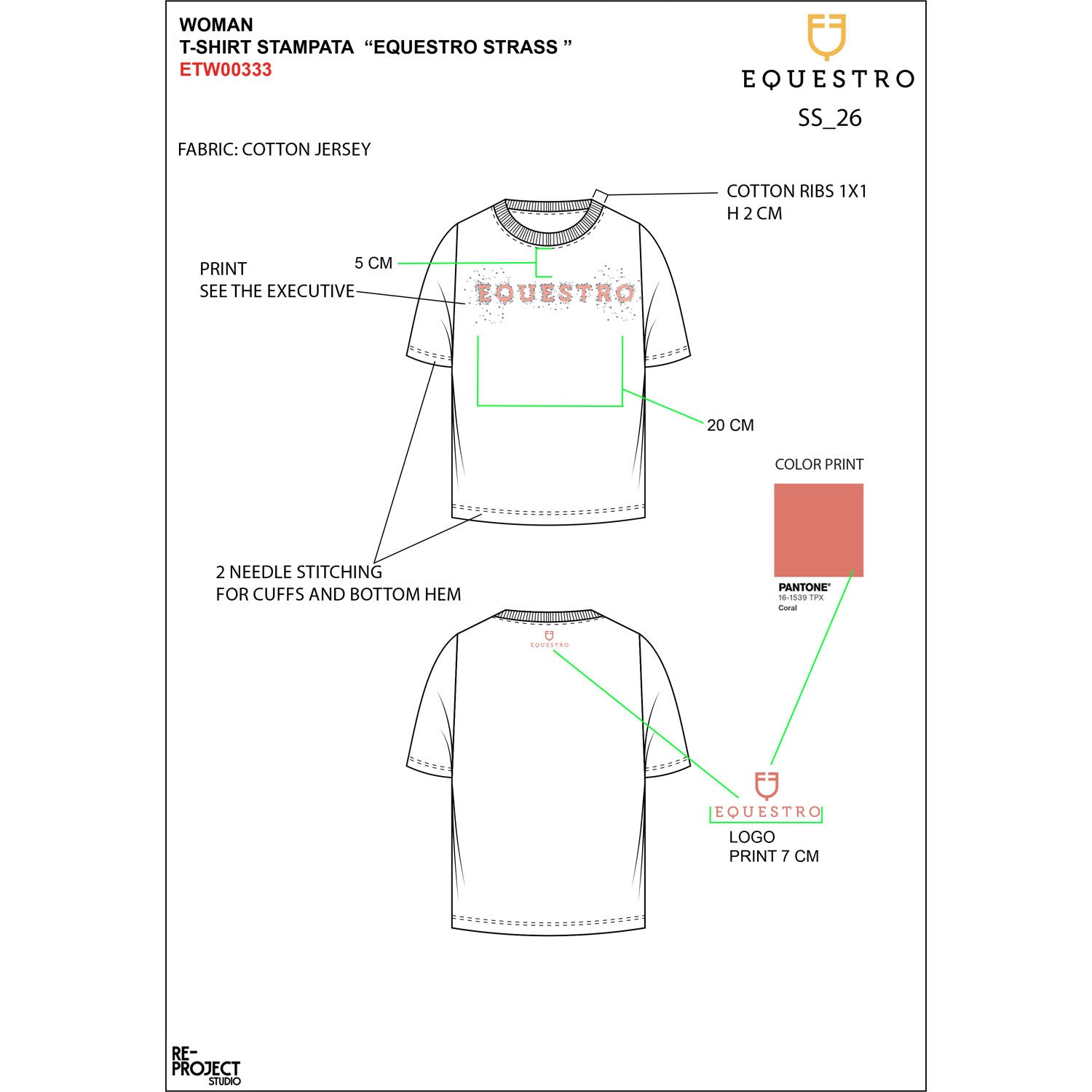 Women's Strass cotton T-shirt