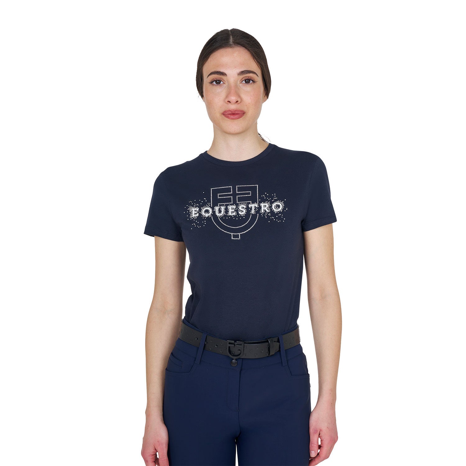 Equestro Women's Elegant cotton T-shirt