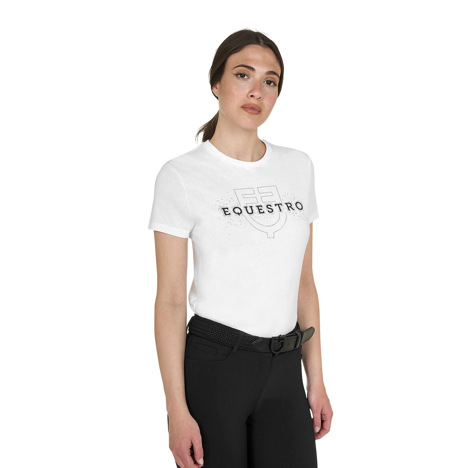 Equestro Women's Elegant cotton T-shirt