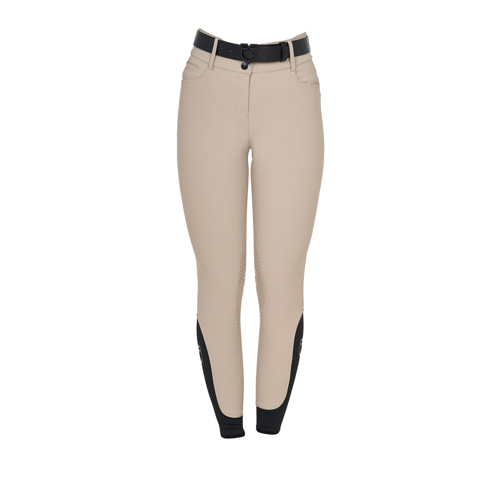 Women's high-waisted breeches with rhinestone logo