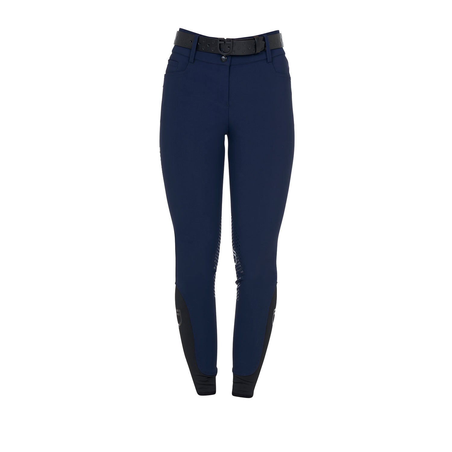 Women's high-waisted breeches with rhinestone logo