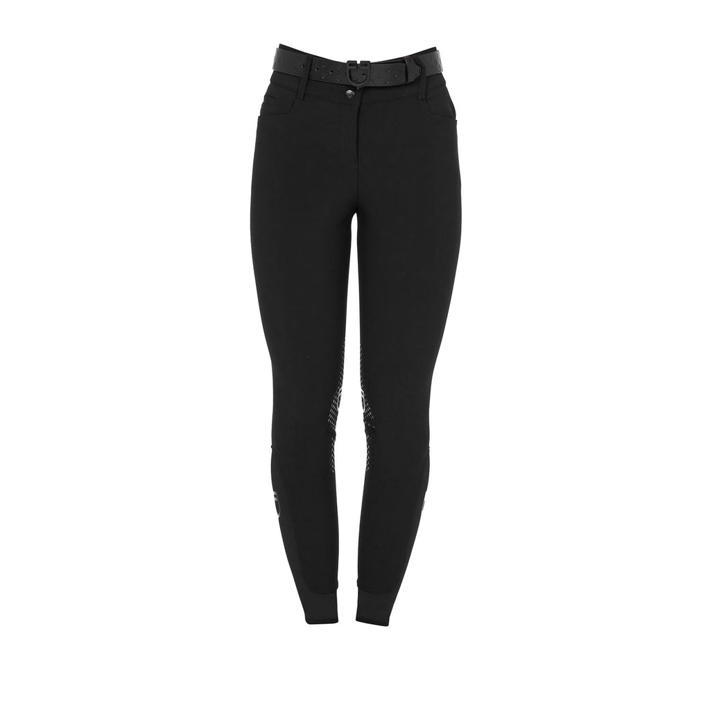 Women's high-waisted breeches with rhinestone logo