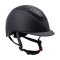 Narrow visor helmet with rhinestones EN 1384-2023 homologation