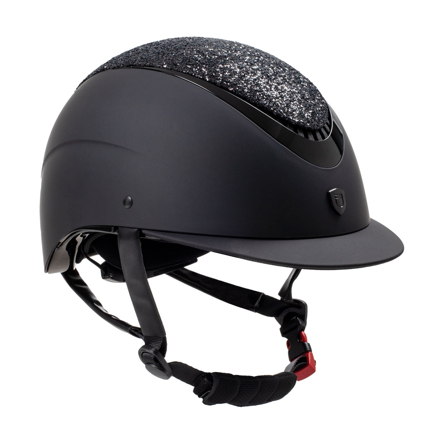 Narrow visor helmet with rhinestones EN 1384-2023 homologation