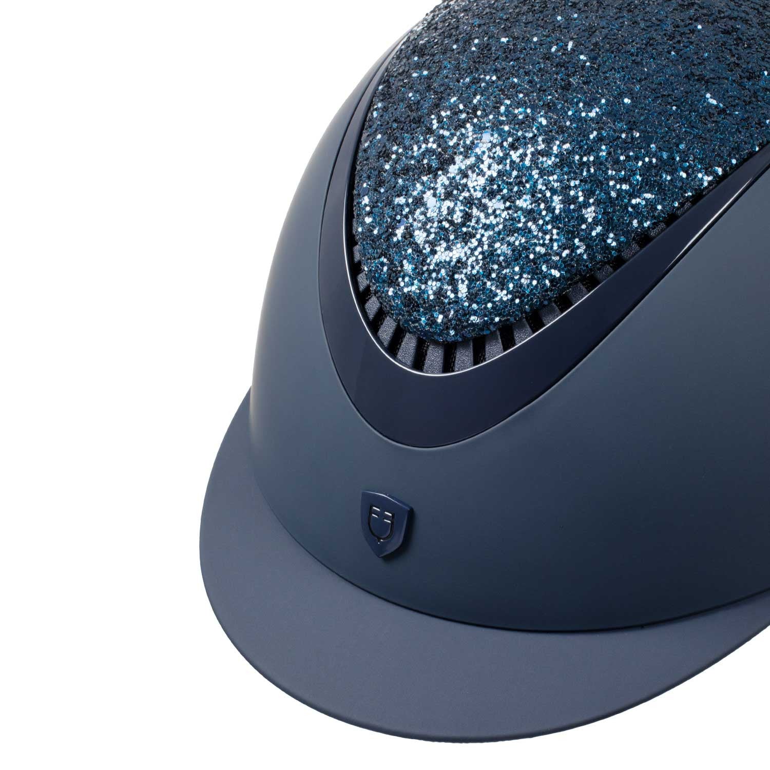 Narrow visor helmet with rhinestones EN 1384-2023 homologation