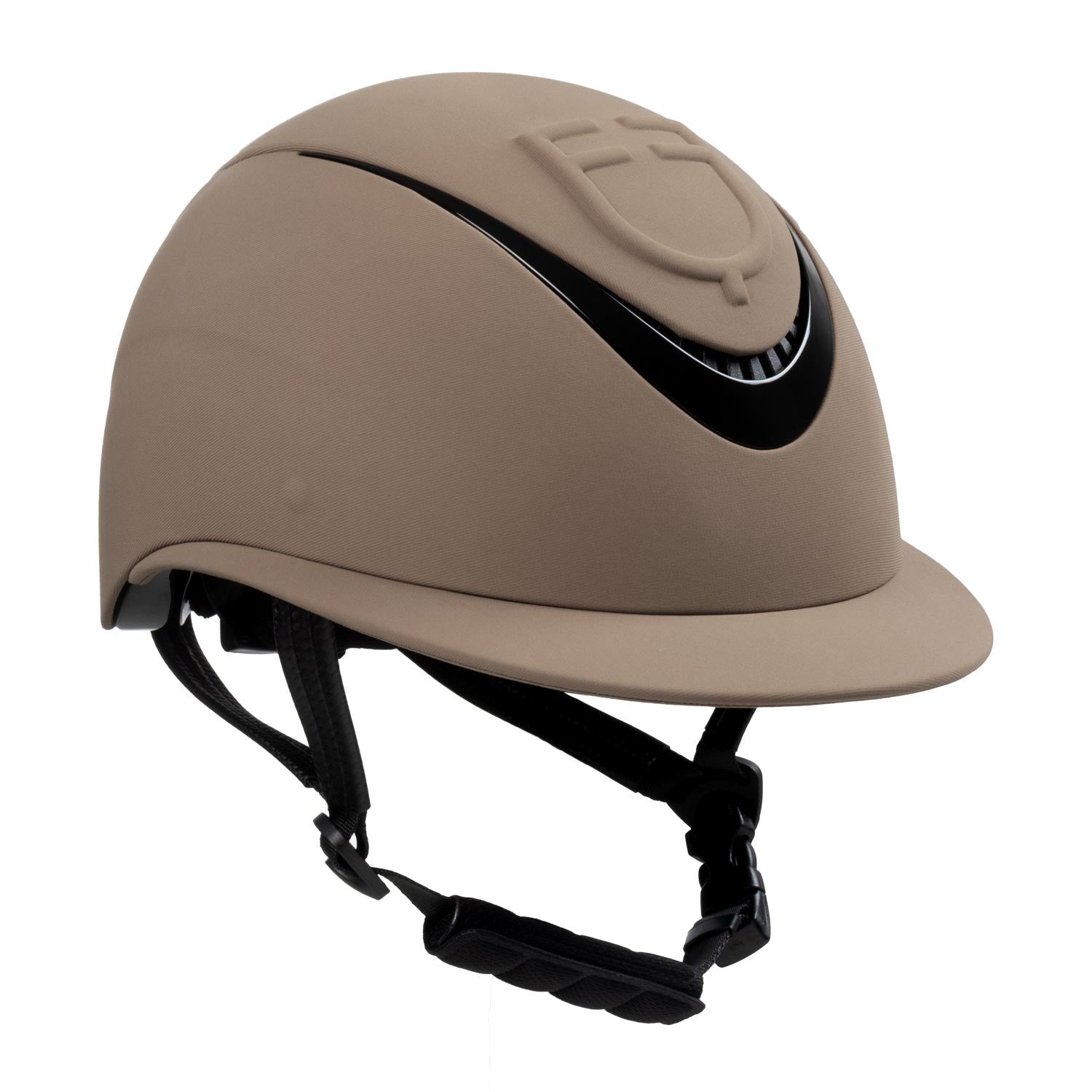 Equestro Women's helmet with wide visor and embossed logo homologation EN 1384-2023