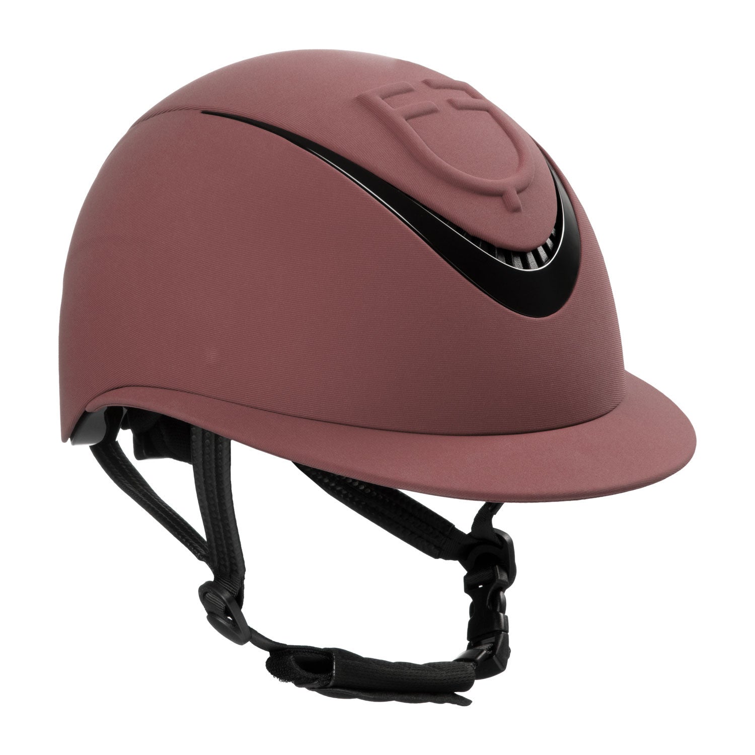 Equestro Women's helmet with wide visor and embossed logo homologation EN 1384-2023