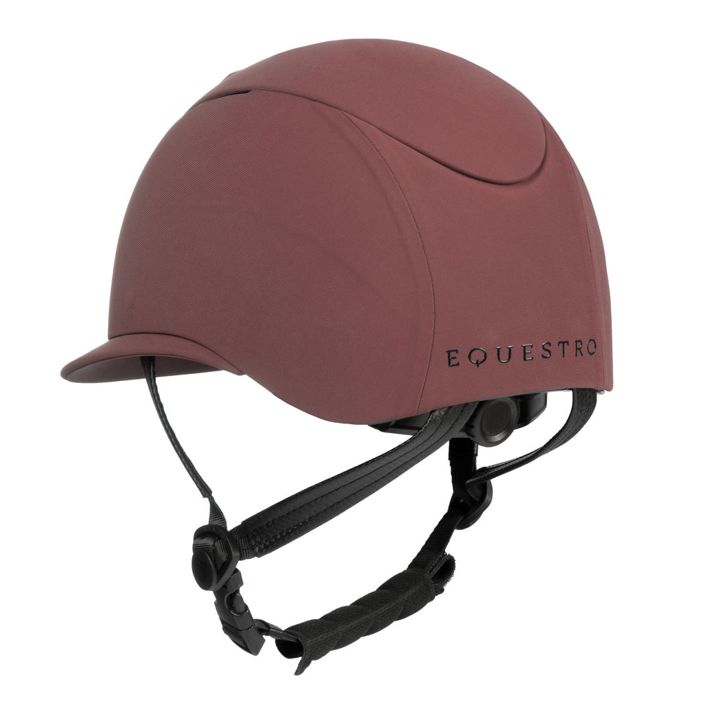 Women's helmet with wide visor and embossed logo homologation EN 1384-2023