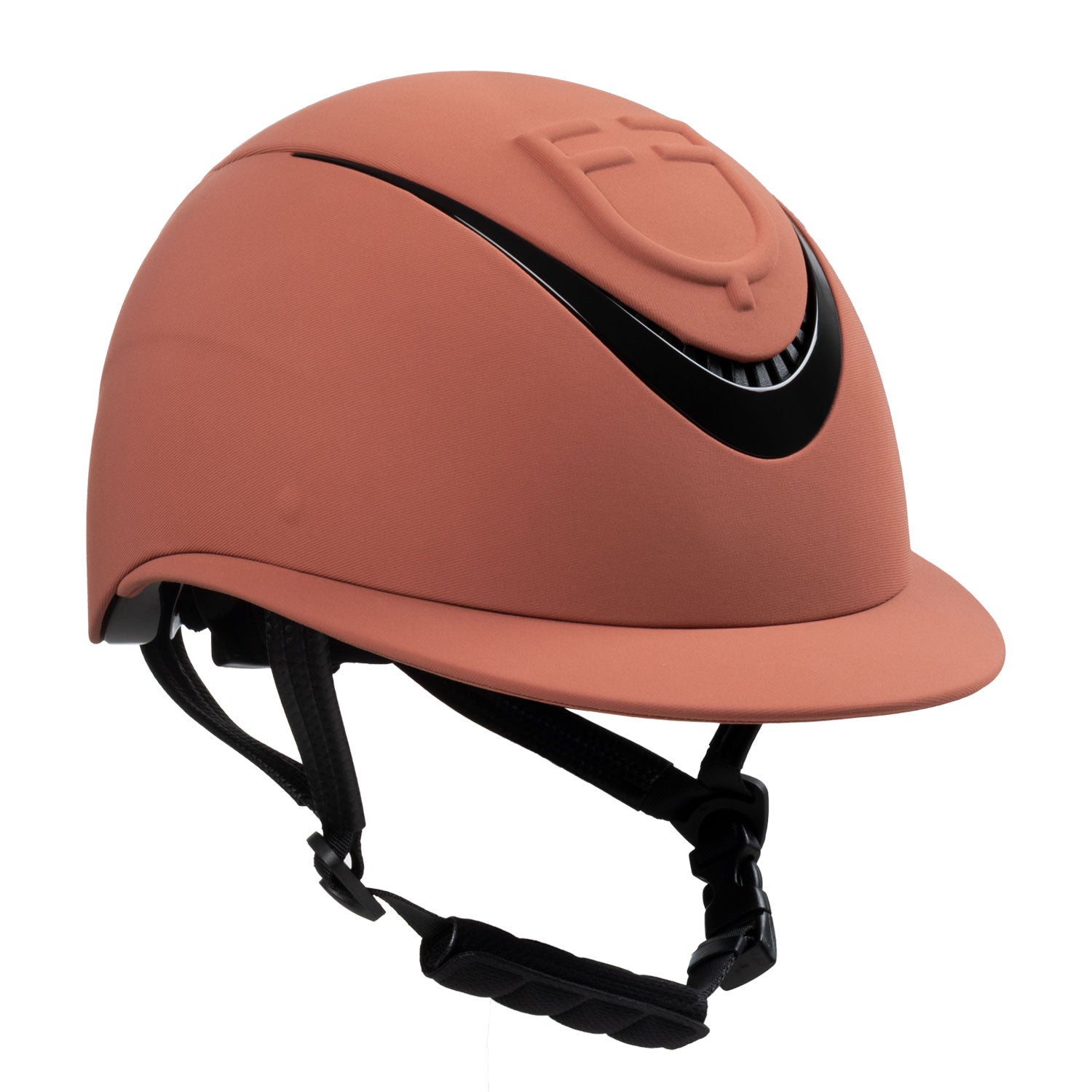 Equestro Women's helmet with wide visor and embossed logo homologation EN 1384-2023