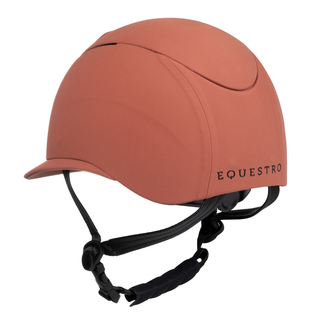 Women's helmet with wide visor and embossed logo homologation EN 1384-2023