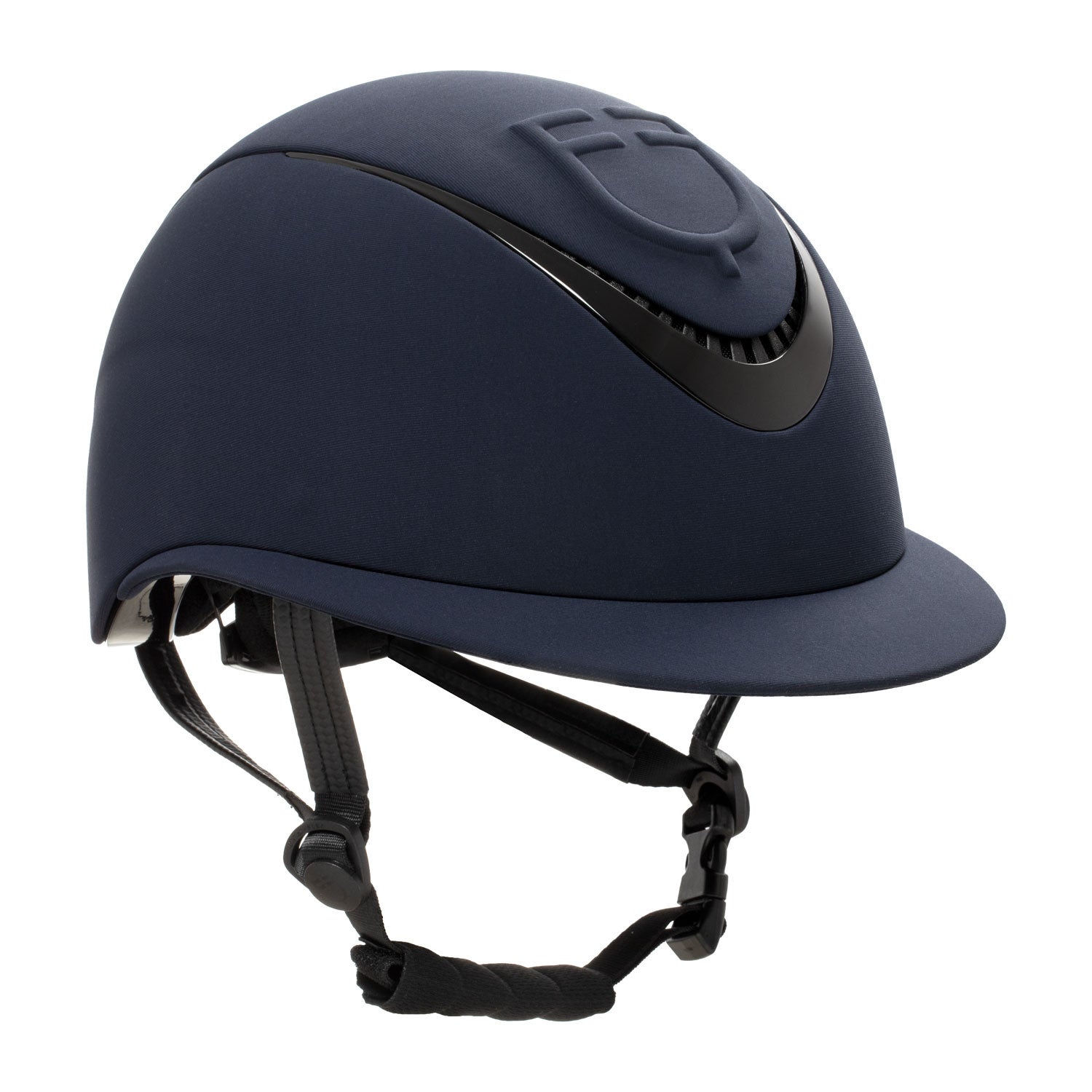 Equestro Women's helmet with wide visor and embossed logo homologation EN 1384-2023