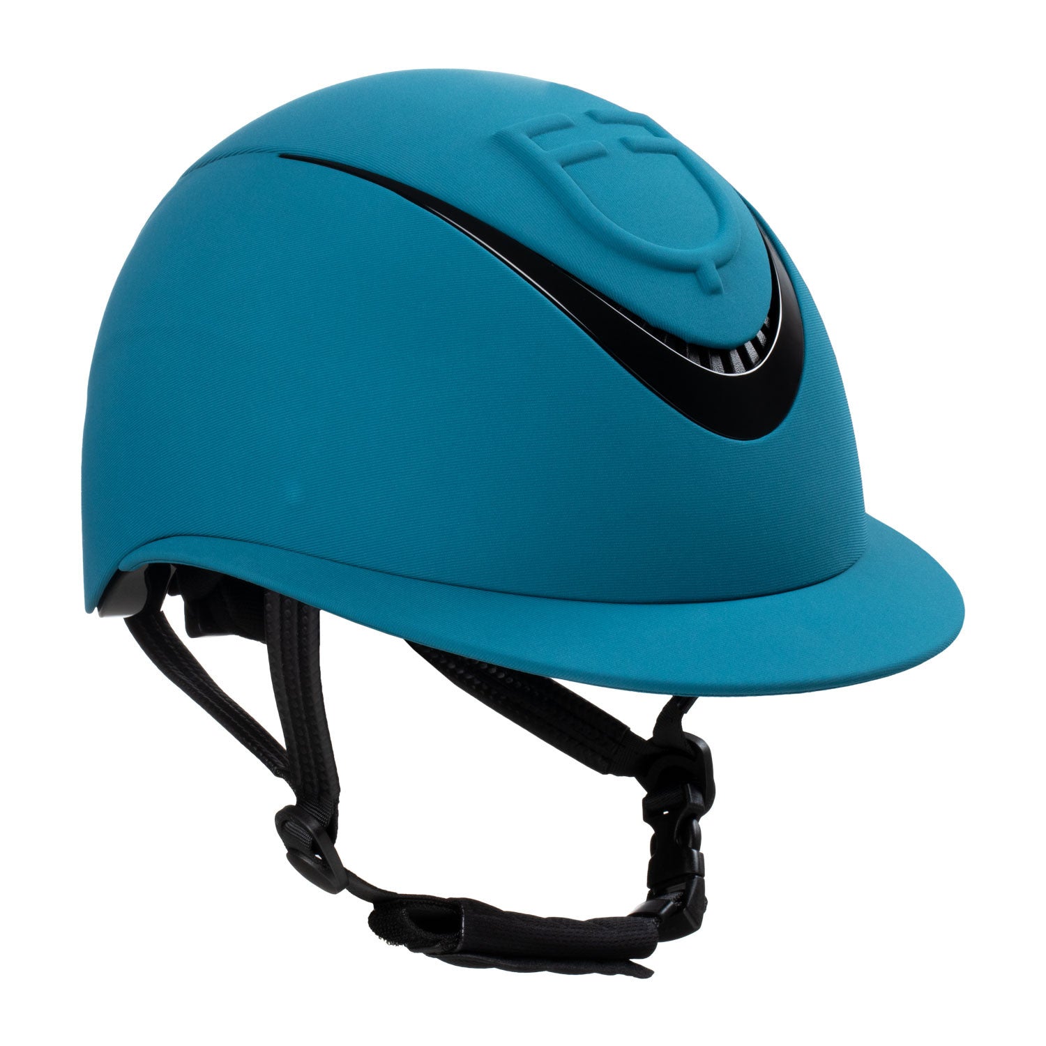 Equestro Women's helmet with wide visor and embossed logo homologation EN 1384-2023