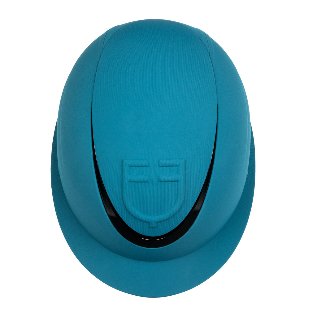 Women's helmet with wide visor and embossed logo homologation EN 1384-2023