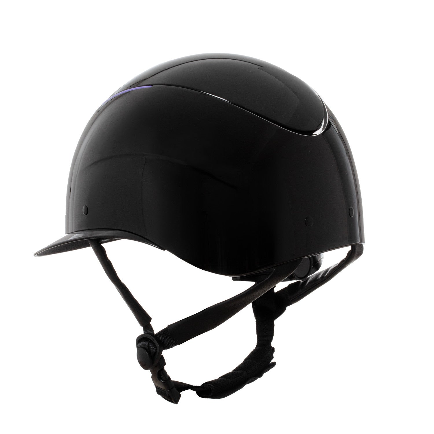 Helmet polished faux leather strap homologation EN 1384-2023