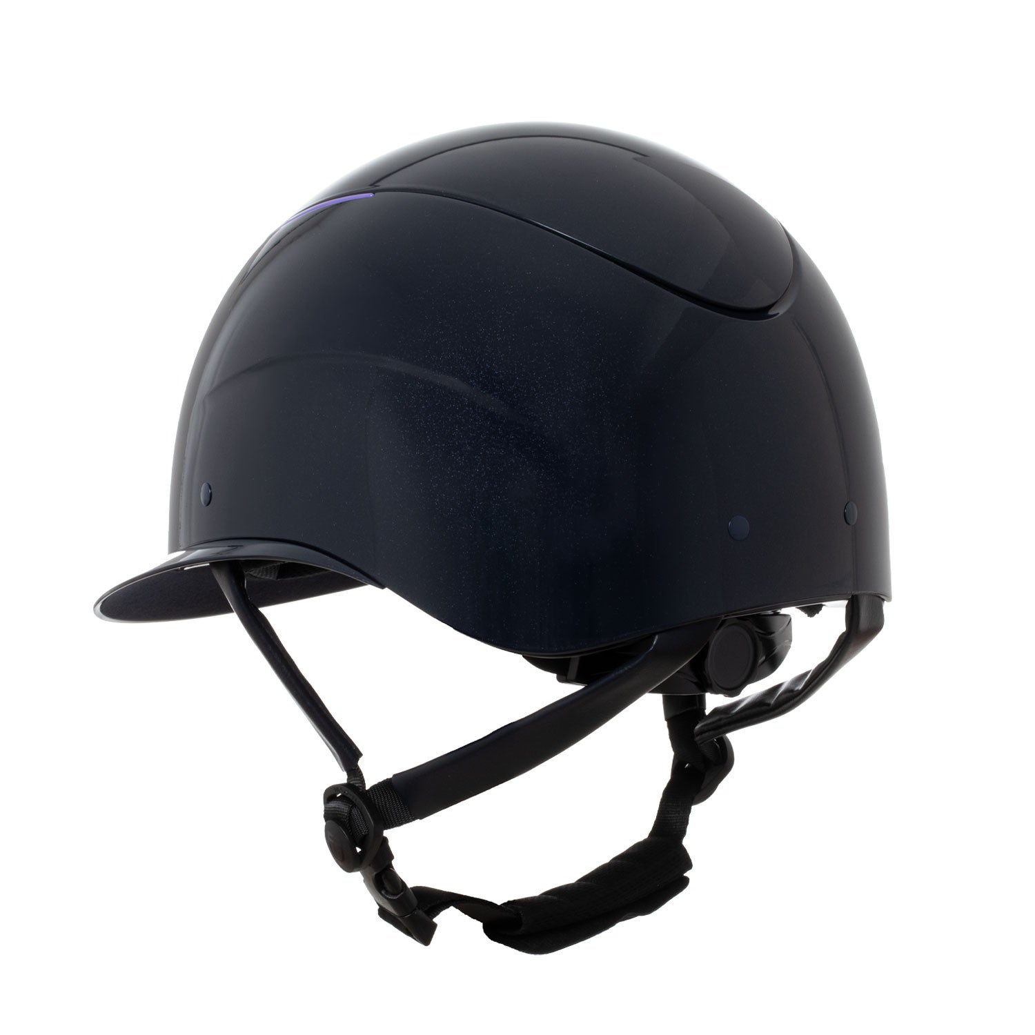 Helmet polished faux leather strap homologation EN 1384-2023