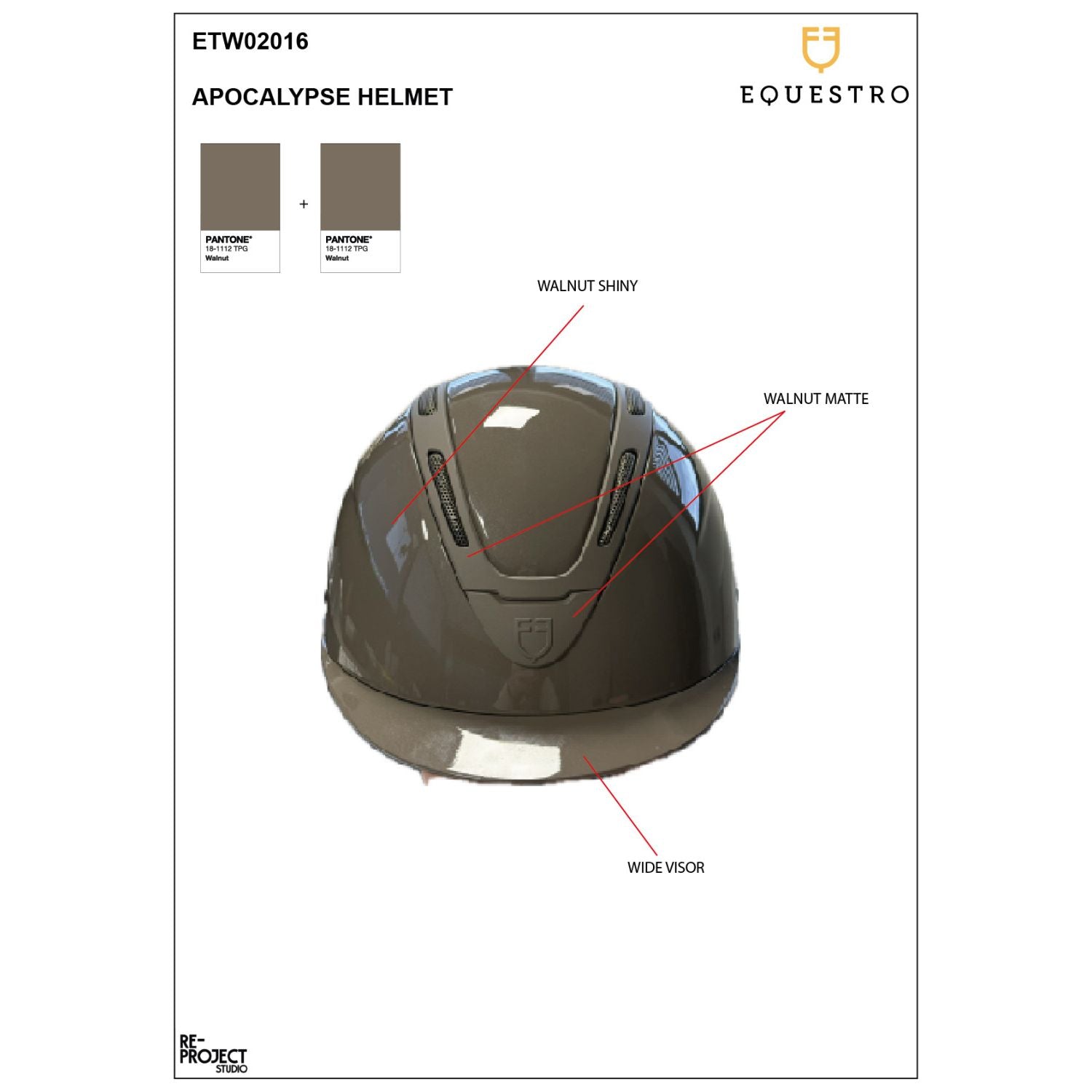 Women's Apocalypse helmet glossy shell homologation EN 1384-2023