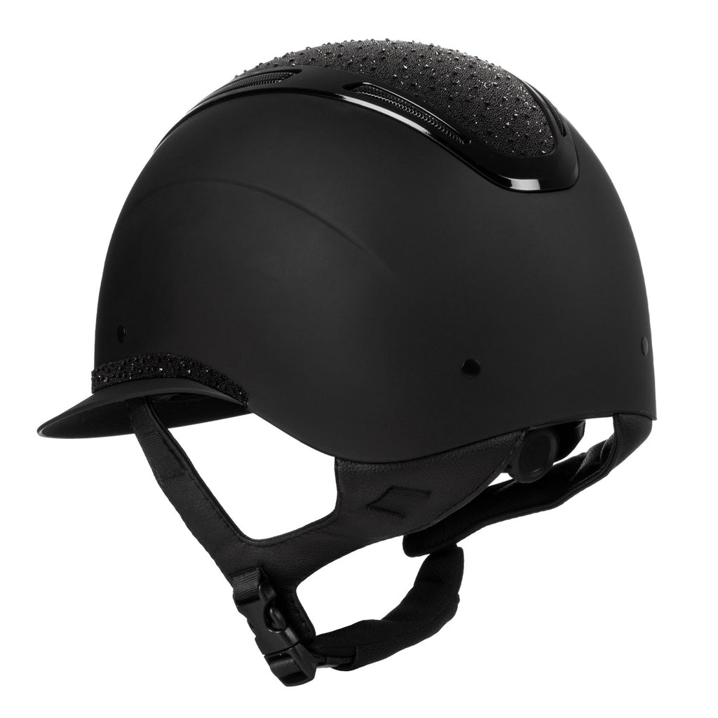 Women's Apocalypse helmet matte shell and rhinestones homologation EN 1384-2023
