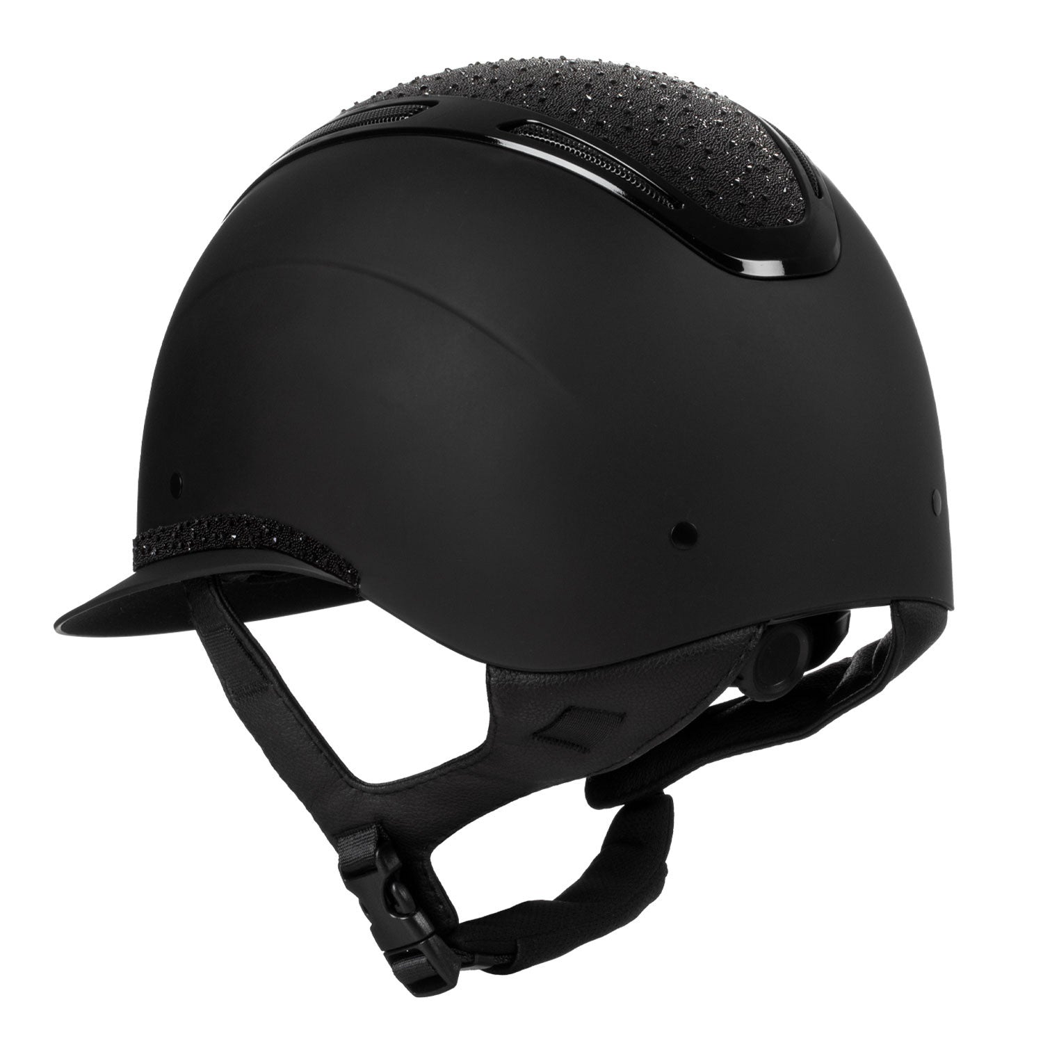 Women's Apocalypse helmet matte shell and rhinestones homologation EN 1384-2023