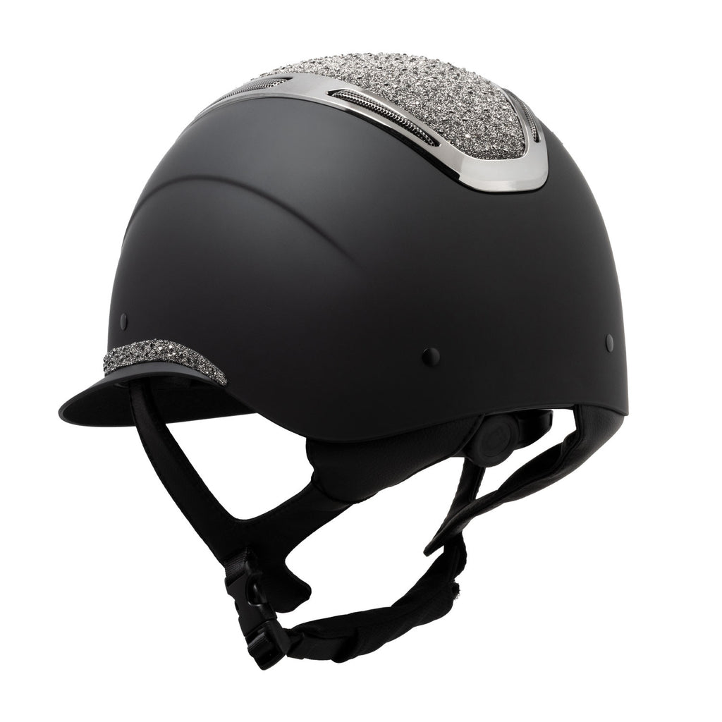 Women's Apocalypse helmet matte shell and rhinestones homologation EN 1384-2023