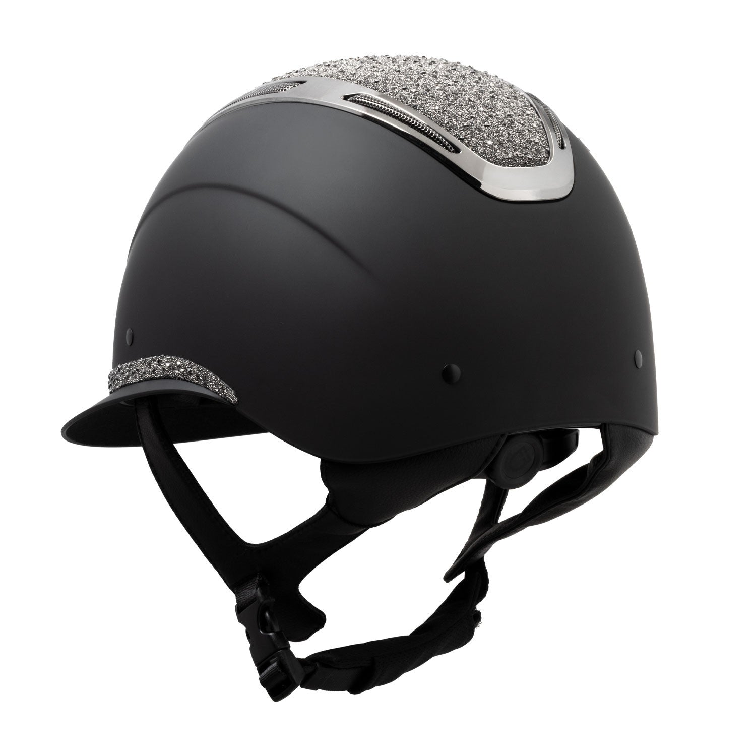 Women's Apocalypse helmet matte shell and rhinestones homologation EN 1384-2023