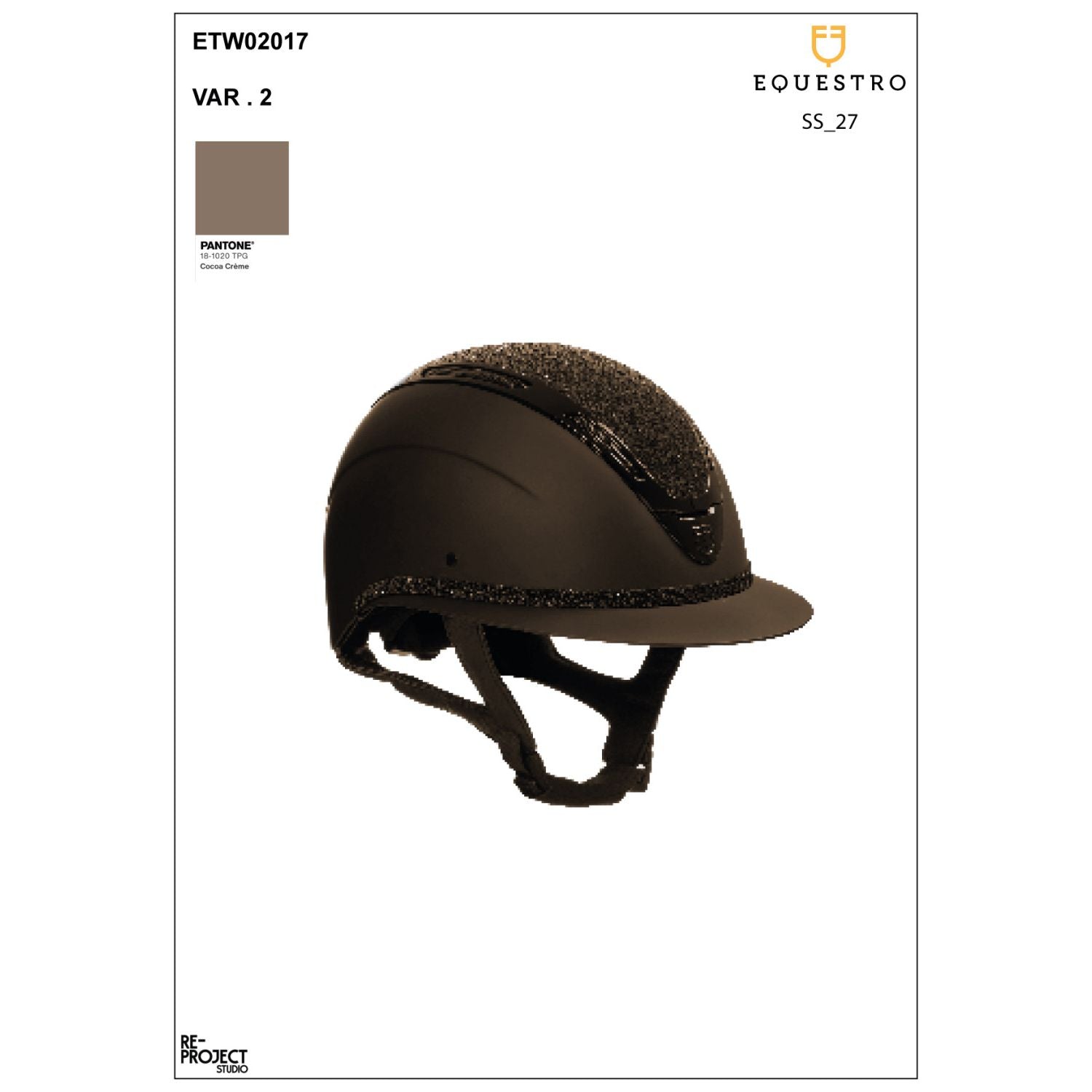 Women's Apocalypse helmet matte shell and rhinestones homologation EN 1384-2023
