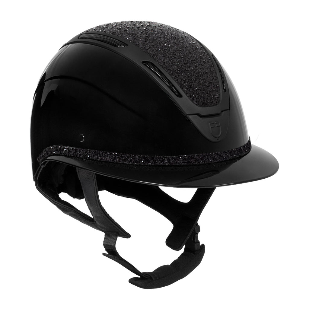Women's Apocalypse helmet glossy shell and rhinestones homologation EN 1384-2023