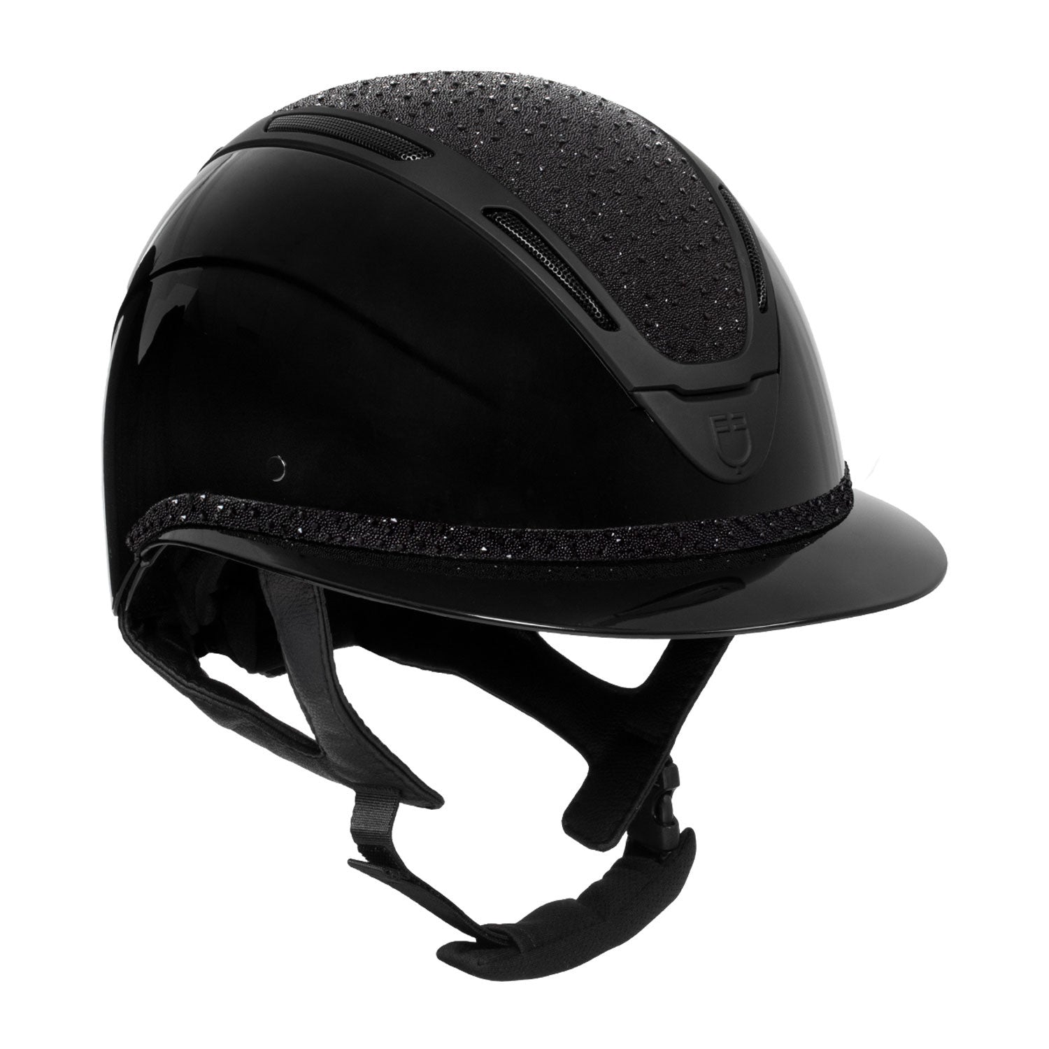 Women's Apocalypse helmet glossy shell and rhinestones homologation EN 1384-2023