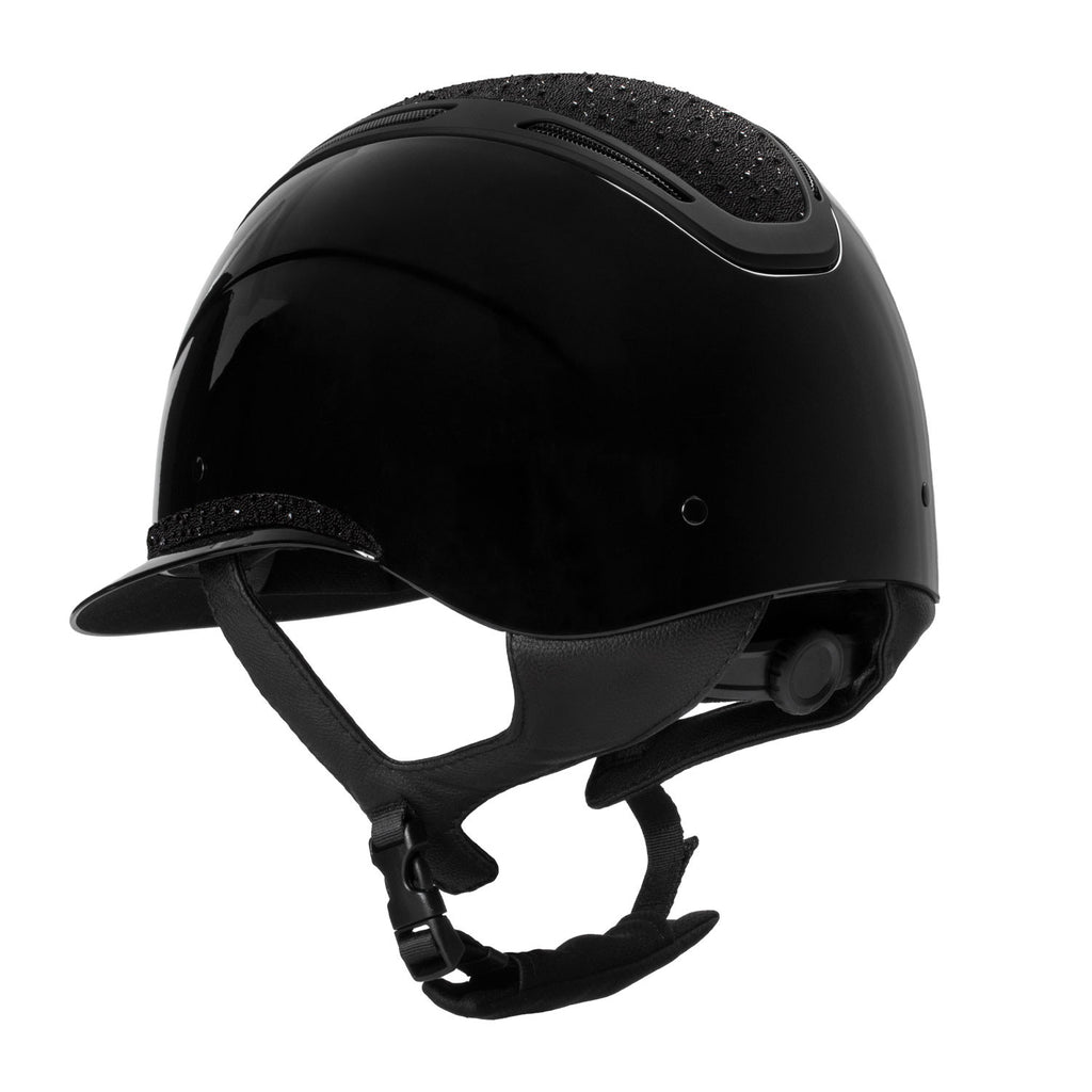 Women's Apocalypse helmet glossy shell and rhinestones homologation EN 1384-2023