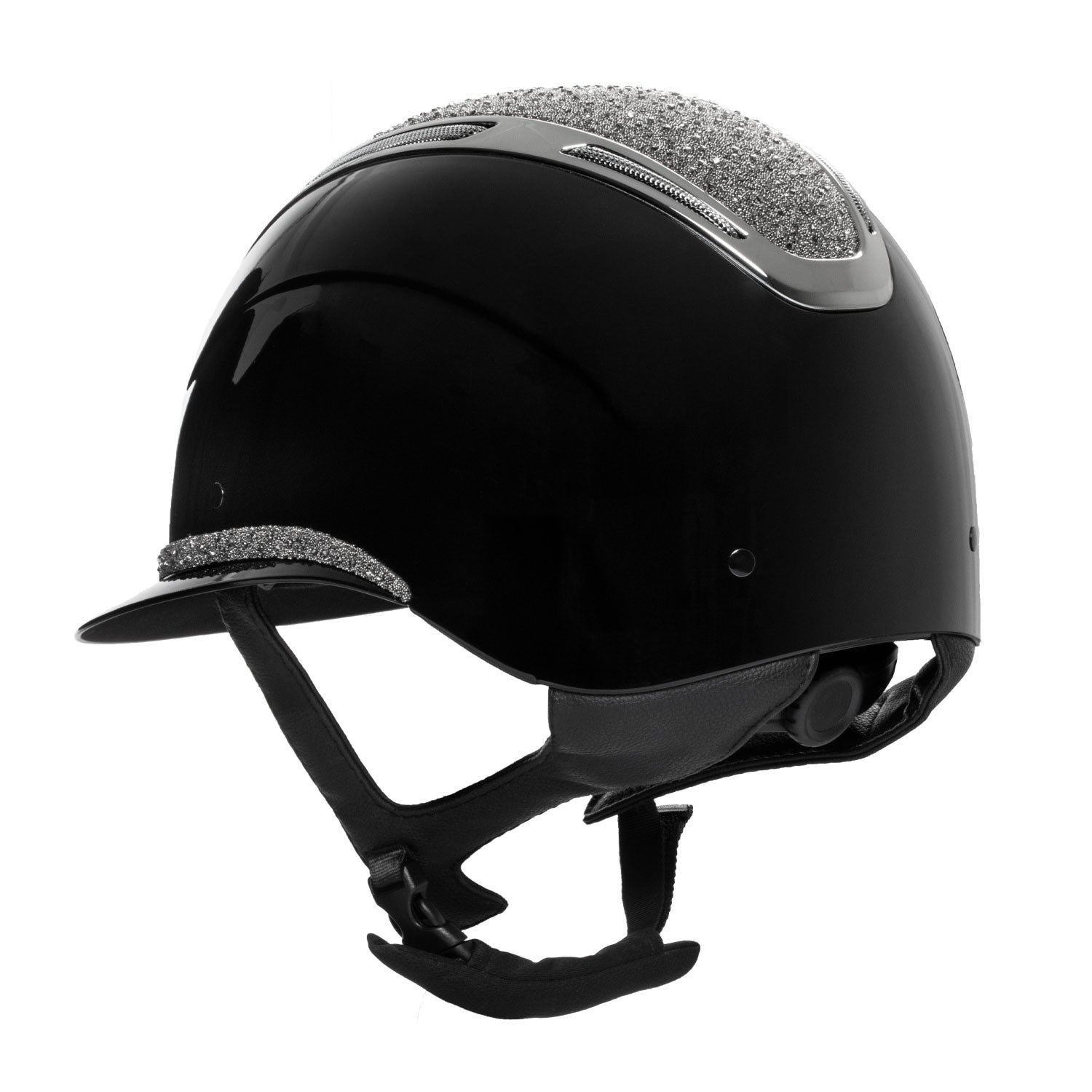 Women's Apocalypse helmet glossy shell and rhinestones homologation EN 1384-2023