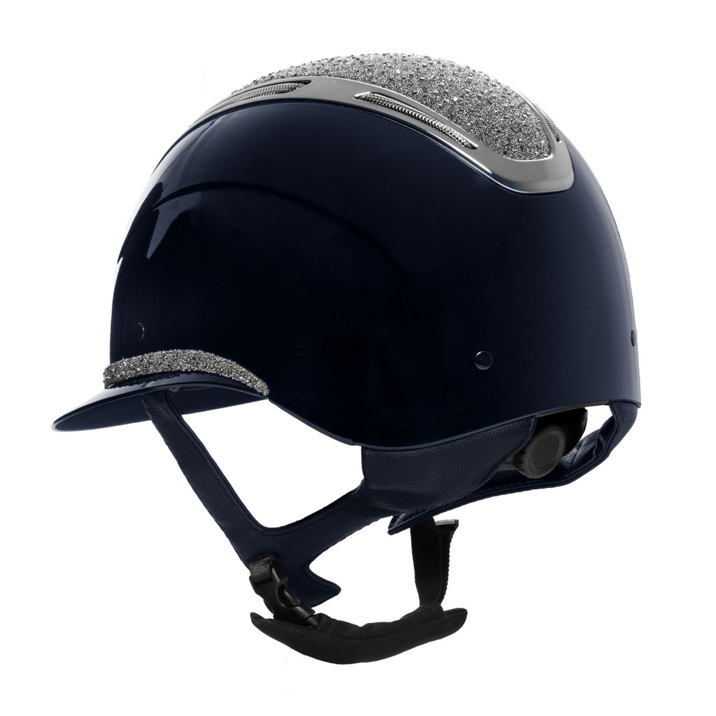 Women's Apocalypse helmet glossy shell and rhinestones homologation EN 1384-2023