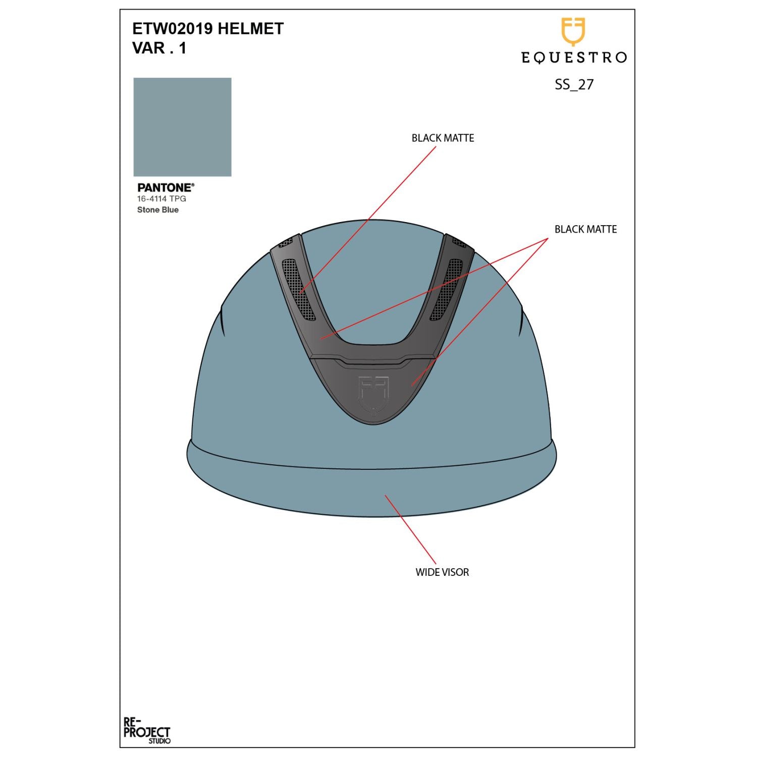 Women's Apocalypse helmet with fabric-coated shell homologation EN 1384-2023