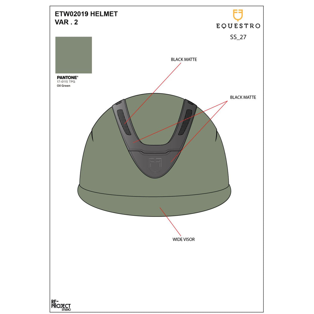 Women's Apocalypse helmet with fabric-coated shell homologation EN 1384-2023