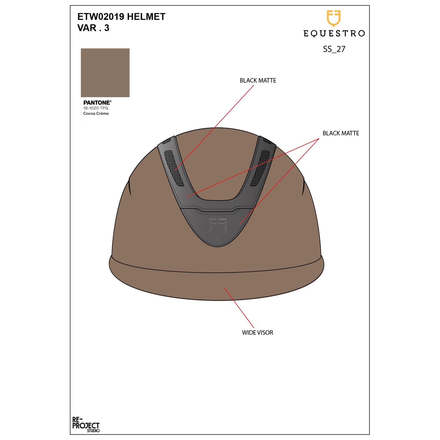 Women's Apocalypse helmet with fabric-coated shell homologation EN 1384-2023