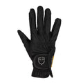 Women's gloves in soft technical fabric with glitter logo
