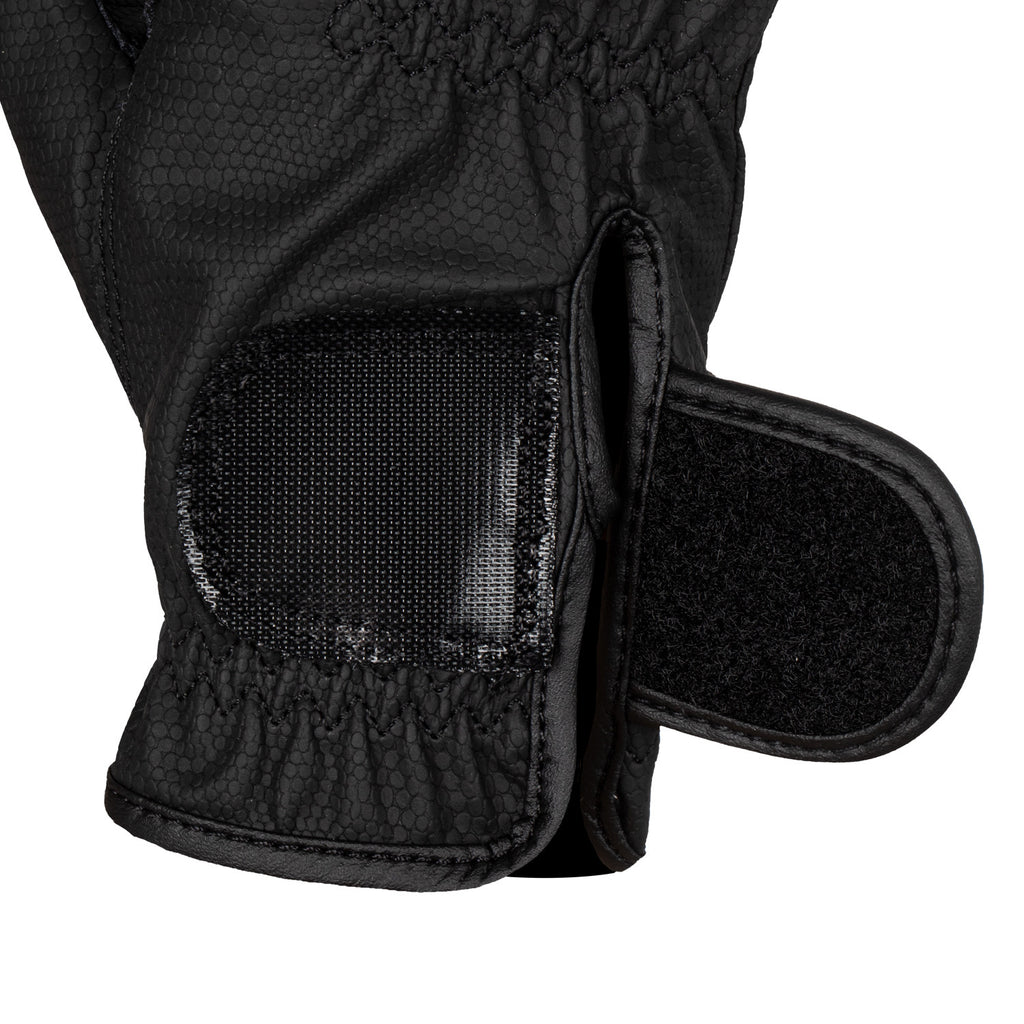 Women's gloves in soft technical fabric with glitter logo