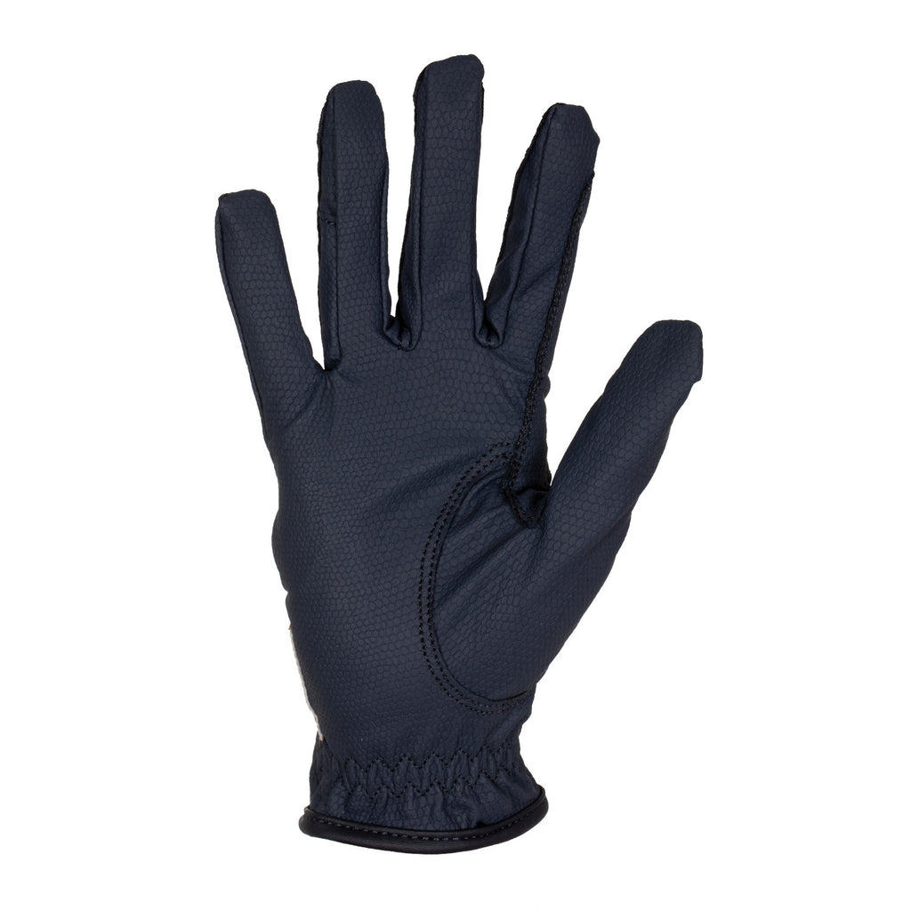 Women's gloves in soft technical fabric with glitter logo