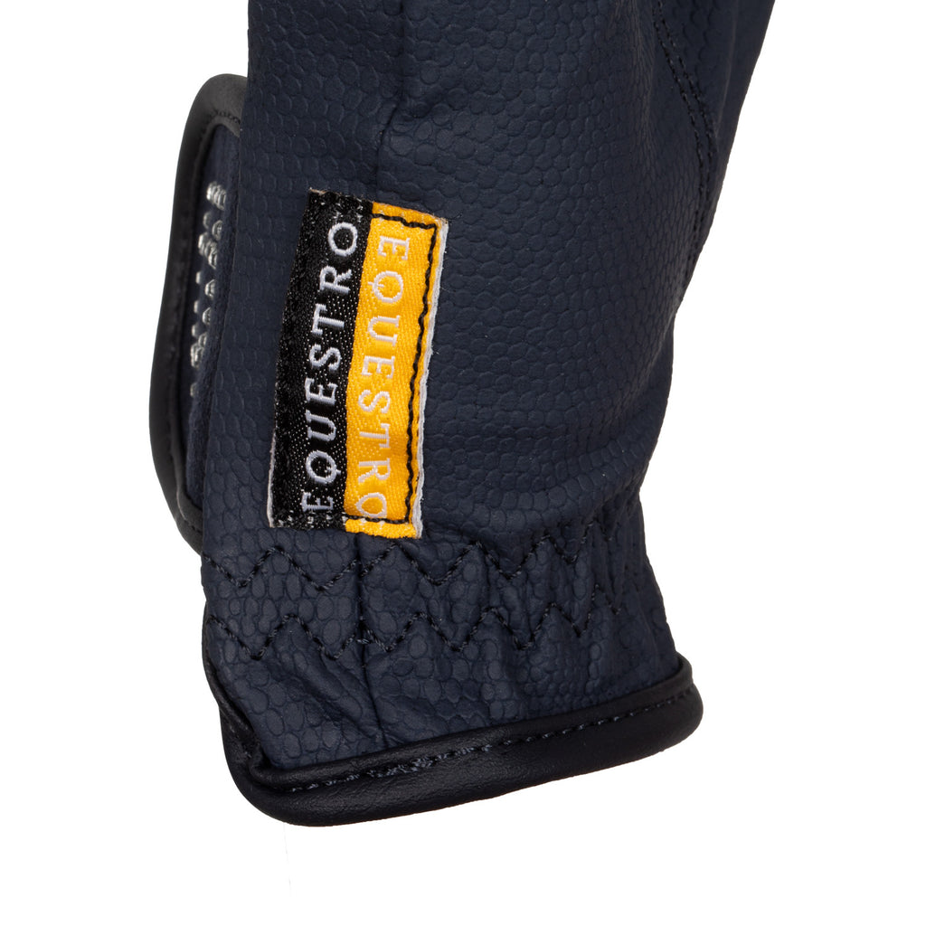 Women's gloves in soft technical fabric with glitter logo